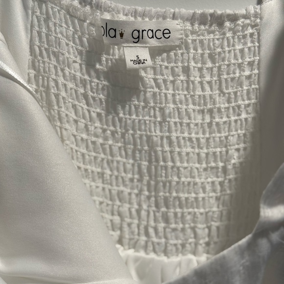 Lola Grace White Cotton Mini Dress (Small) - Picture 4 of 4